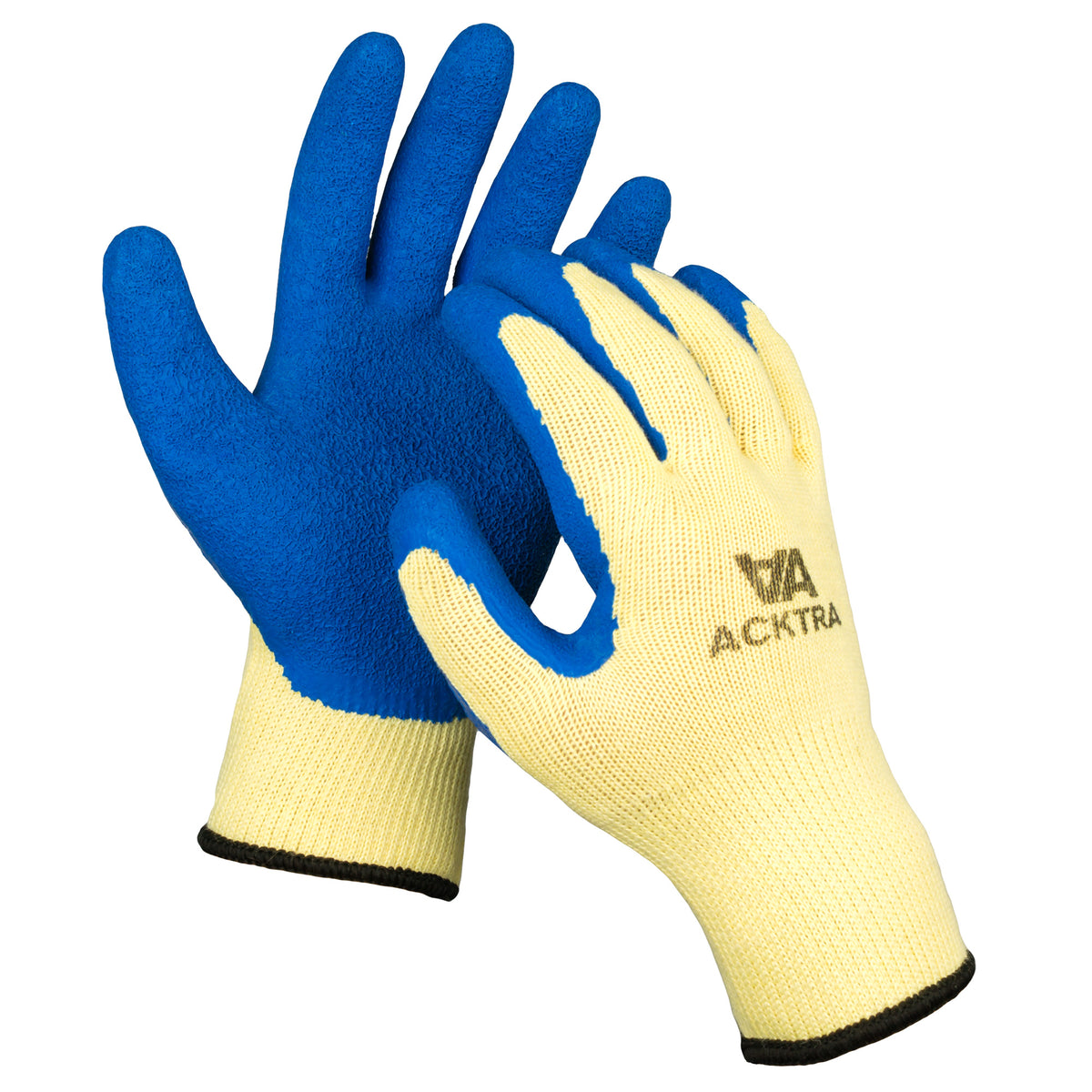 Acktra Ultra-Thin Pu Safety Work Gloves 12 Pairs, Wg002 Orange Black,  X-Small