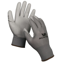 ACKTRA Ultra-Thin Polyurethane (PU) Coated Nylon Safety WORK GLOVES 12 Pairs, Knit Wrist Cuff, for Precision Work, for Men & Women, WG002