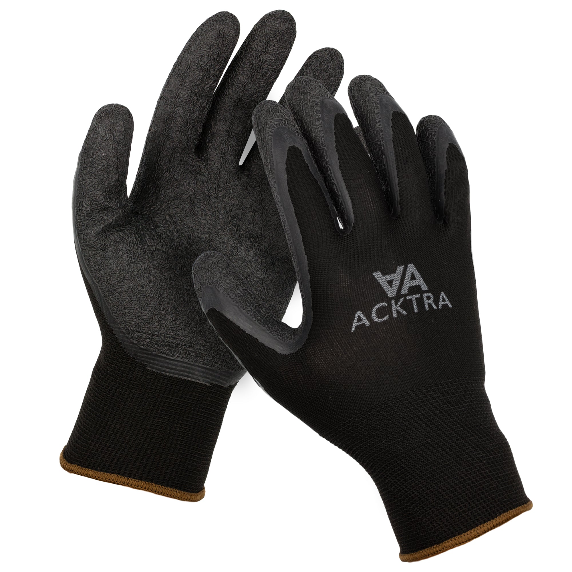 ACKTRA Nitrile Coated Nylon WORK GLOVES 12 Pairs / Dozen, Knit Wrist Cuff,  Multipurpose, for Men & Women, Red Grey Yellow, Small Medium Large, WG003 –  Acktra